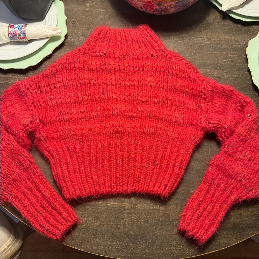 Urban Outfitters Vibrant Red Turtleneck Sweater